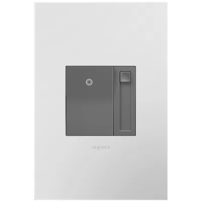 Legrand Adorne Magnesium Paddle Led Dimmer With Powder White Wall Plate In Multi