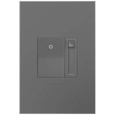 Legrand Adorne Magnesium Paddle Led Dimmer With Wall Plate In Gray