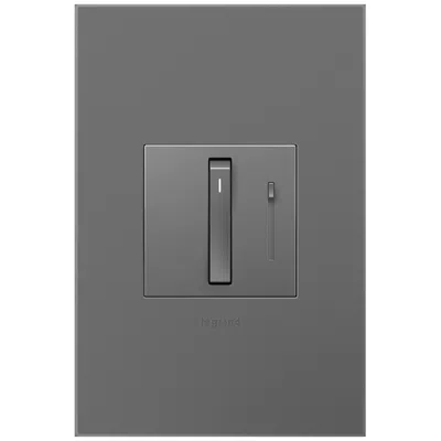 Legrand Adorne Magnesium Whisper Dimmer With Wall Plate In Gray