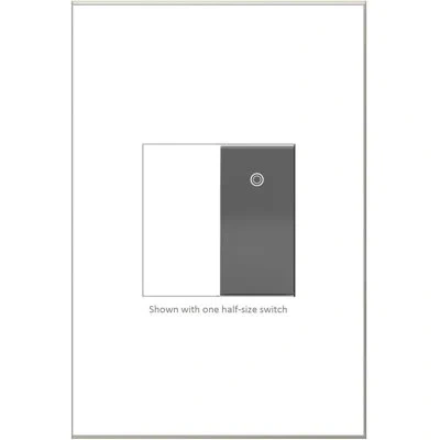 Legrand Adorne® Paddle 15 Amp Half Size Single Pole And 3-way Light Switch With Microban In Magnesium
