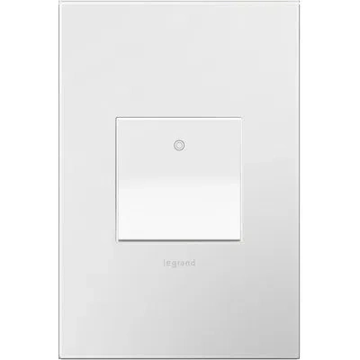 Legrand Adorne® Paddle 15 Amp Single Pole And 3-way Light Switch And Wall Plate With Microban In White