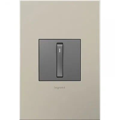 Legrand Adorne, Toggle 3 Way & Single Pole Light Switch, Magnesium, Aswr1532m4 In Gray