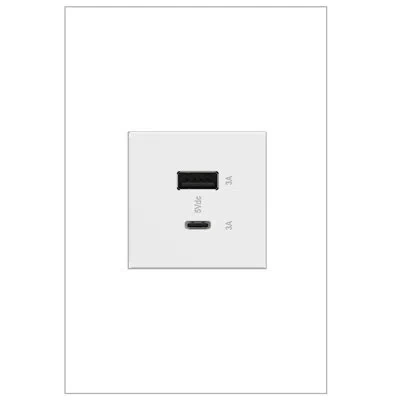 Legrand Adorne Ultra-fast Usb Type A/c Outlet In White
