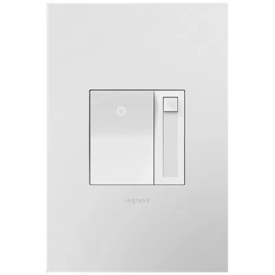 Legrand Adorne White Paddle Led Dimmer With Powder White Wall Plate