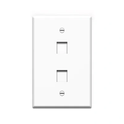 Legrand On-q 1 Gang 2 Port Keystone Wall Plate In White