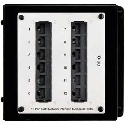 Legrand On-q 12-port Cat 6 Network Interface Module In Black
