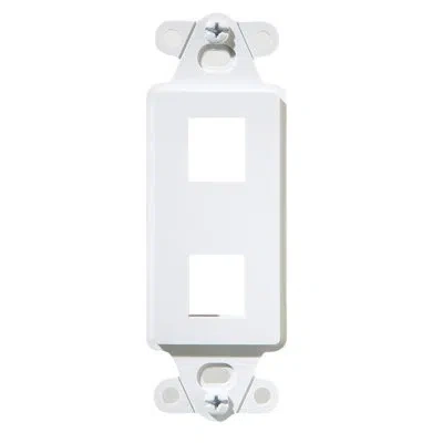 Legrand On-q 2-port Keystone Decorator Outlet Strap, White