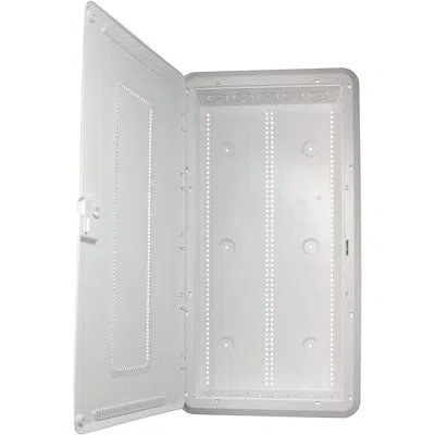 Legrand On-q 30-inch Wi-fi Ready Structured Media Plastic Enclosure With Trim Ring And Hinged Door In White
