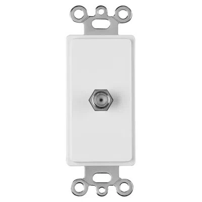 Legrand Pass & Seymour Decorator Wall Plate Coax Insert, In White