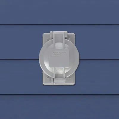 Legrand Pass & Seymour Industrial Grade Weatherproof Cover For Flanged Inlet/outlet In Gray