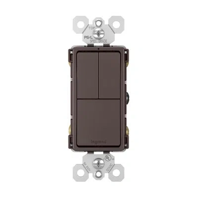 Legrand Radiant 15 Amp Combination Single Pole/single Pole/3-way Rocker Light Switch In Brown