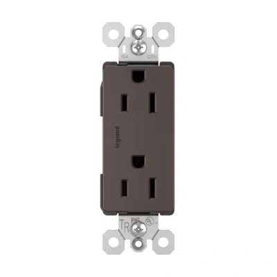 Legrand Radiant 15 Amp Tamper Resistant Decorator Duplex Receptacle Outlet In Dark Bronze