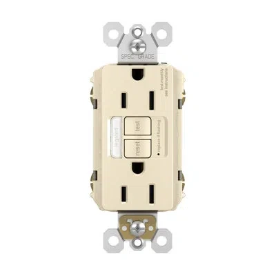 Legrand Radiant 15 Amp Tamper Resistant Self Test Gfci Outlet And Night Light In Light Almond