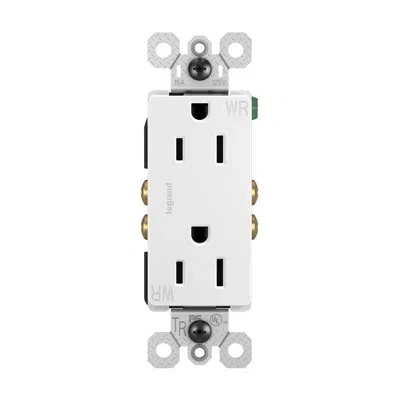 Legrand Radiant 15-amp Tamper Resistant Weather Resistant Decorator Outlet In White