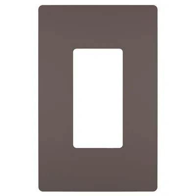 Legrand Radiant 1-gang Decorator Rocker Screwless Wall Plate In Dark Bronze