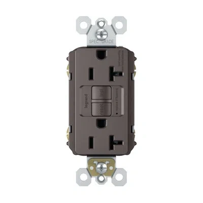 Legrand Radiant 20 Amp Tamper-resistant Self-test Gfci Receptacle Outlet In Brown