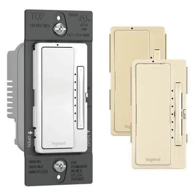 Legrand Radiant 450-watt Multi-location Slide Dimmer In White