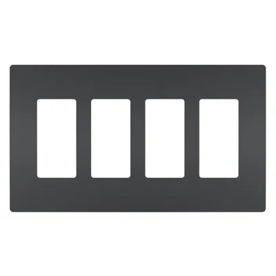 Legrand Radiant 4-gang Decorator Gfci Screwless Wall Plate, Graphite