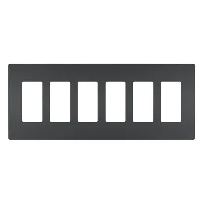 Legrand Radiant 6-gang Decorator Rocker Screwless Wall Plate In Graphite