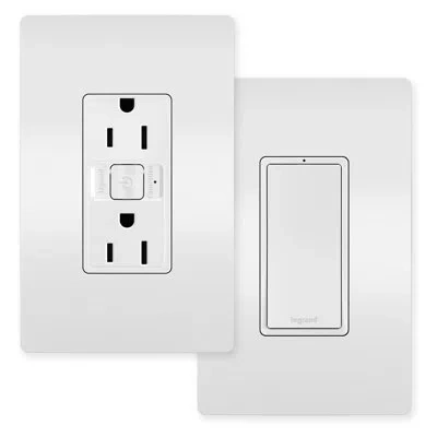 Legrand Radiant Easy Switched Outlet Kit, White