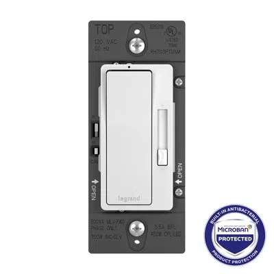 Legrand Radiant Tru-universal 700w Single Pole/3-way Paddle Dimmer With Microban In White