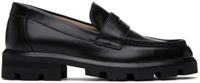 Legres Black Moc Toe Loafers