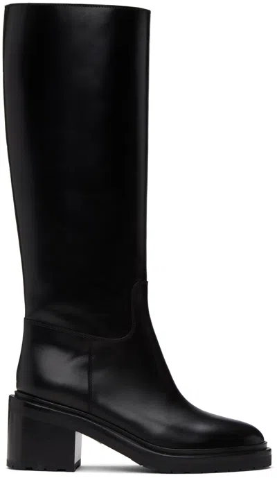 Legres Black Paneled Riding Boots