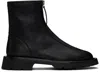 LEGRES BLACK ZIPPED BOOTS