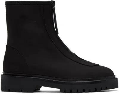 Legres Black Zipper Boots