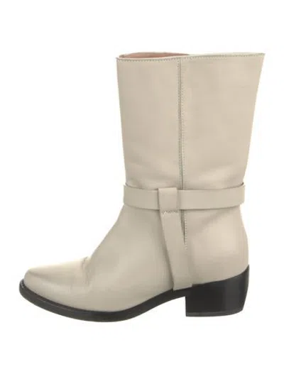 Pre-owned Legres Leather Boots In Neutrals