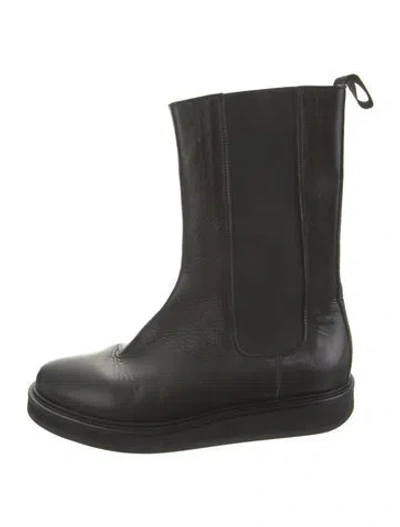 Pre-owned Legres Leather Chelsea Boots In Black