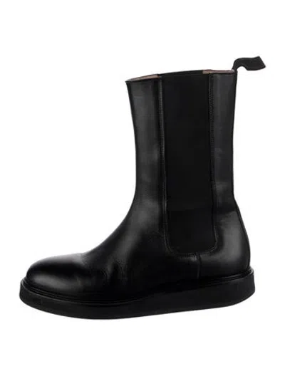 Pre-owned Legres Leather Chelsea Boots In Black