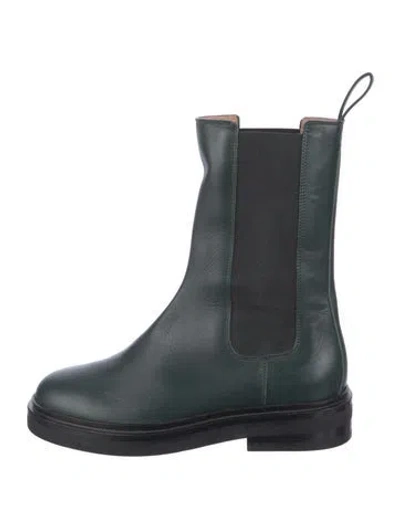 Pre-owned Legres Leather Chelsea Boots In Green