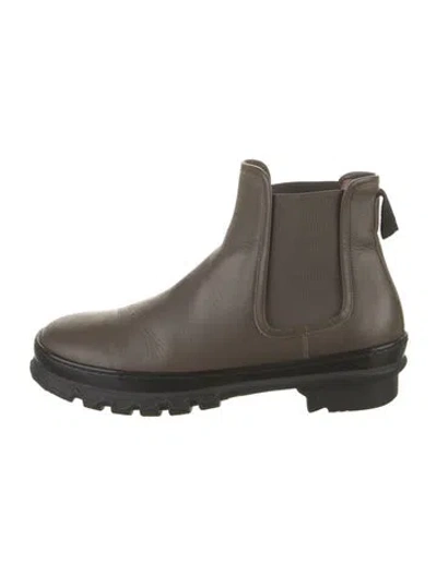 Pre-owned Legres Leather Chelsea Boots In Grey