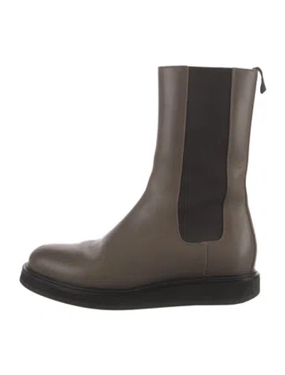 Pre-owned Legres Leather Chelsea Boots In Neutral