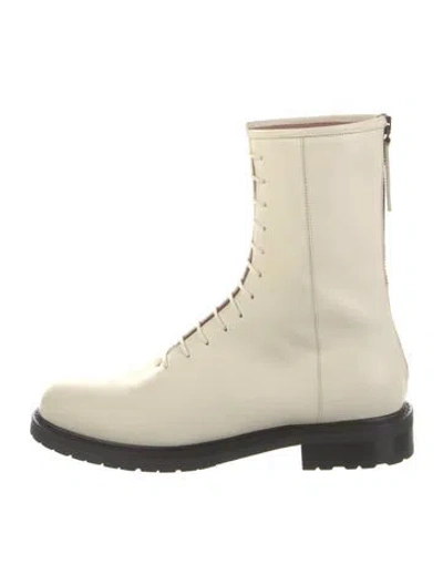 Pre-owned Legres Leather Combat Boots In Neutral