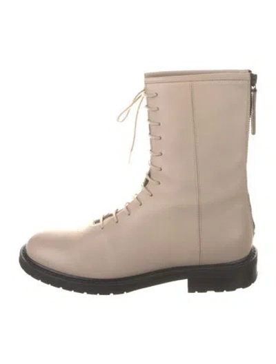 Pre-owned Legres Leather Combat Boots In Neutral
