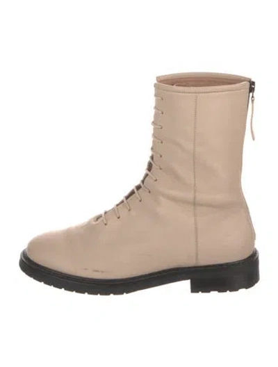 Pre-owned Legres Leather Combat Boots In Neutral