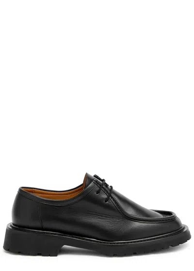 Legres Leather Derby Shoes In Black