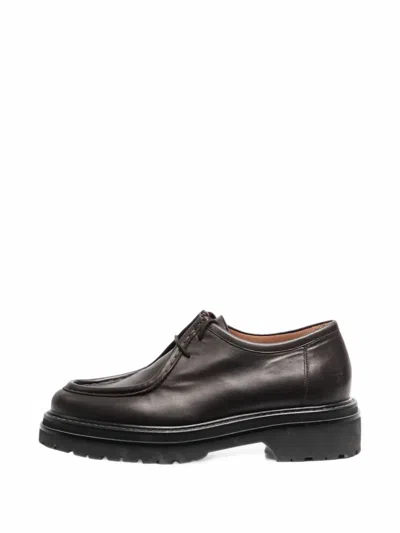 Pre-owned Legres Leather Derby Shoes In Brown