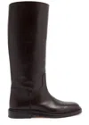 Legres Leather Knee-high Riding Boots In Brown