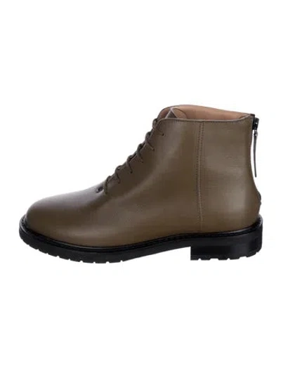 Pre-owned Legres Leather Lace-up Boots In Green