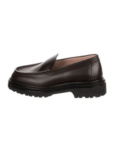 Pre-owned Legres Leather Loafers In Black