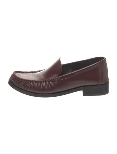 Pre-owned Legres Leather Loafers In Burgundy