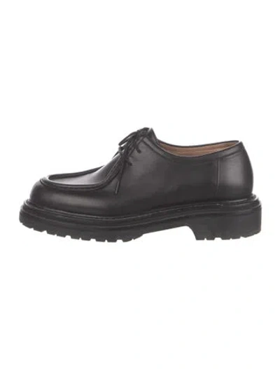 Pre-owned Legres Leather Oxfords In Black