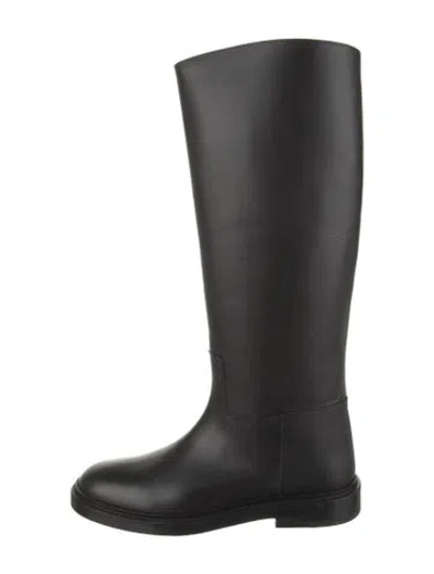 Pre-owned Legres Leather Riding Boots In Black