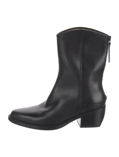 Pre-owned Legres Leather Western Boots In Black