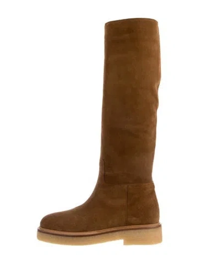 Pre-owned Legres Suede Boots In Brown