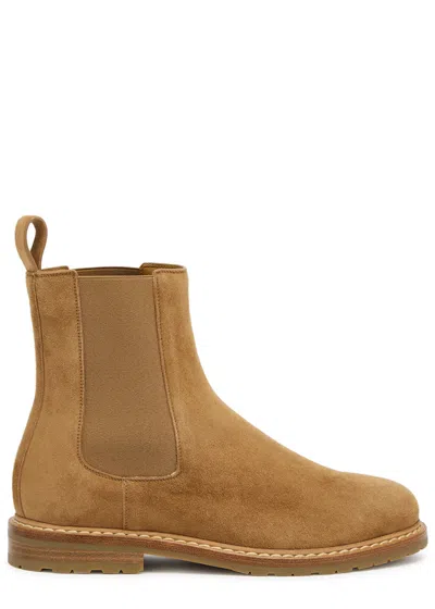 Legres Suede Chelsea Ankle Boots In Taupe