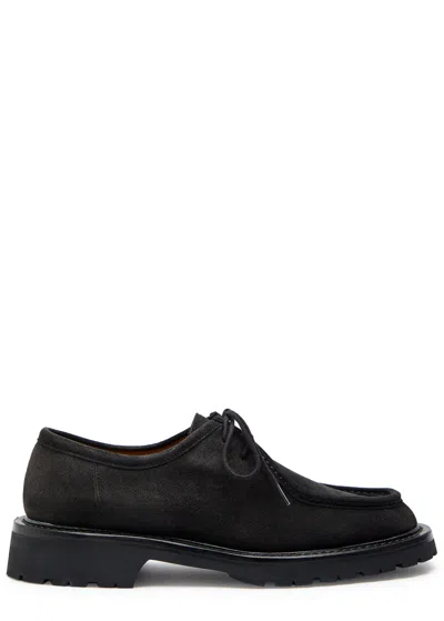 Legres Suede Derby Shoes In Black
